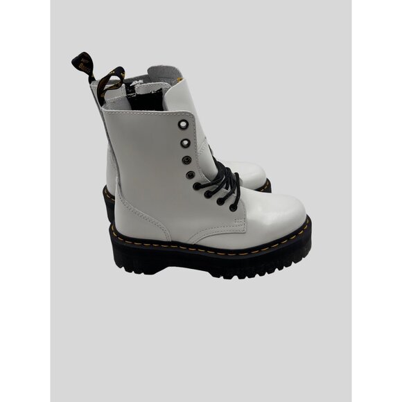 Dr. Martens SIZE 6 Jadon White Platform Boots Combat Lace-Up Chunky Sole - Picture 9 of 12